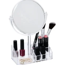 Gifi Rangement|Rangement pour cosmétique avec miroir 9 compartiments 20x15xH5cm