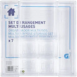 Gifi Rangement|Rangement pour tiroir 7 compartiments transparents