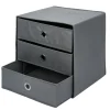 Gifi Rangement|Rangement textile Box Cube 3 tiroirs 31x29x31cm