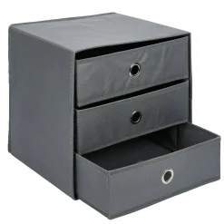 Gifi Rangement|Rangement textile Box Cube 3 tiroirs 31x29x31cm