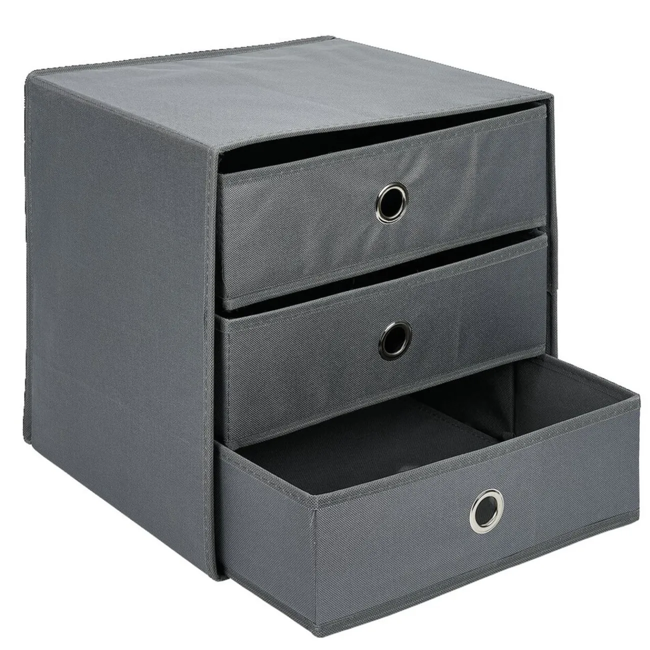 Gifi Rangement|Rangement textile Box Cube 3 tiroirs 31x29x31cm