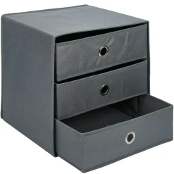 Gifi Rangement|Rangement textile Box Cube 3 tiroirs 31x29x31cm
