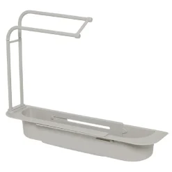 Gifi Aménagement Salle De Bain^Rangement évier extensible gris