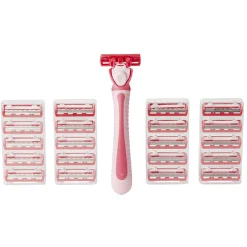 Gifi Beauté^Rasoir femme avec 20 recharges 3 lames