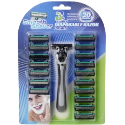 Gifi Beauté^Rasoir homme avec 20 recharges 3 lames