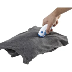 Gifi Entretien Du Linge|Rasoir textile électrique bleu et blanc