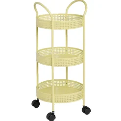 Gifi Resserre légumes à roulettes jaune