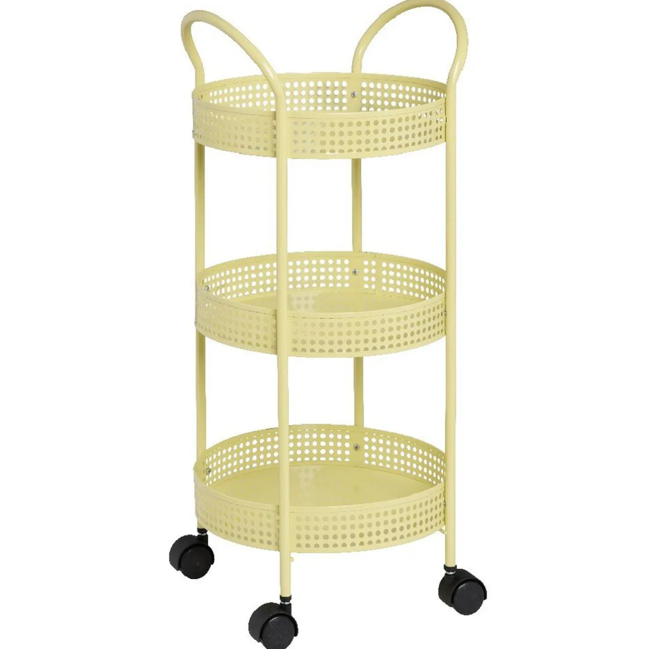 Gifi Resserre légumes à roulettes jaune