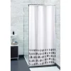 Gifi Equipement Douche^Rideau de douche blanc motif galet