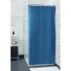Gifi Equipement Douche^Rideau de douche bleu uni