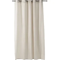 Gifi Aménagement Salle De Bain^Rideau de douche crème à oeillets