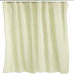 Gifi Equipement Douche^Rideau de douche effet lin 180x200cm polyester vert amande