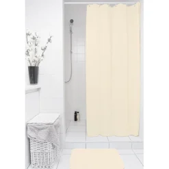 Gifi Aménagement Salle De Bain^Rideau de douche ivoire