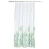 Gifi Equipement Douche^Rideau de douche Jungle blanc motif feuillage vert