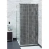 Gifi Equipement Douche^Rideau de douche motif ethnique noir et blanc