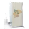 Gifi Equipement Douche^Rideau de douche motif feuille beige et vert 180x200cm 100% polyester