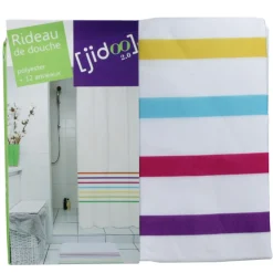 Gifi Aménagement Salle De Bain^Rideau de douche Rayures