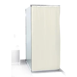 Gifi Equipement Douche^Rideau de douche uni beige 180x200cm