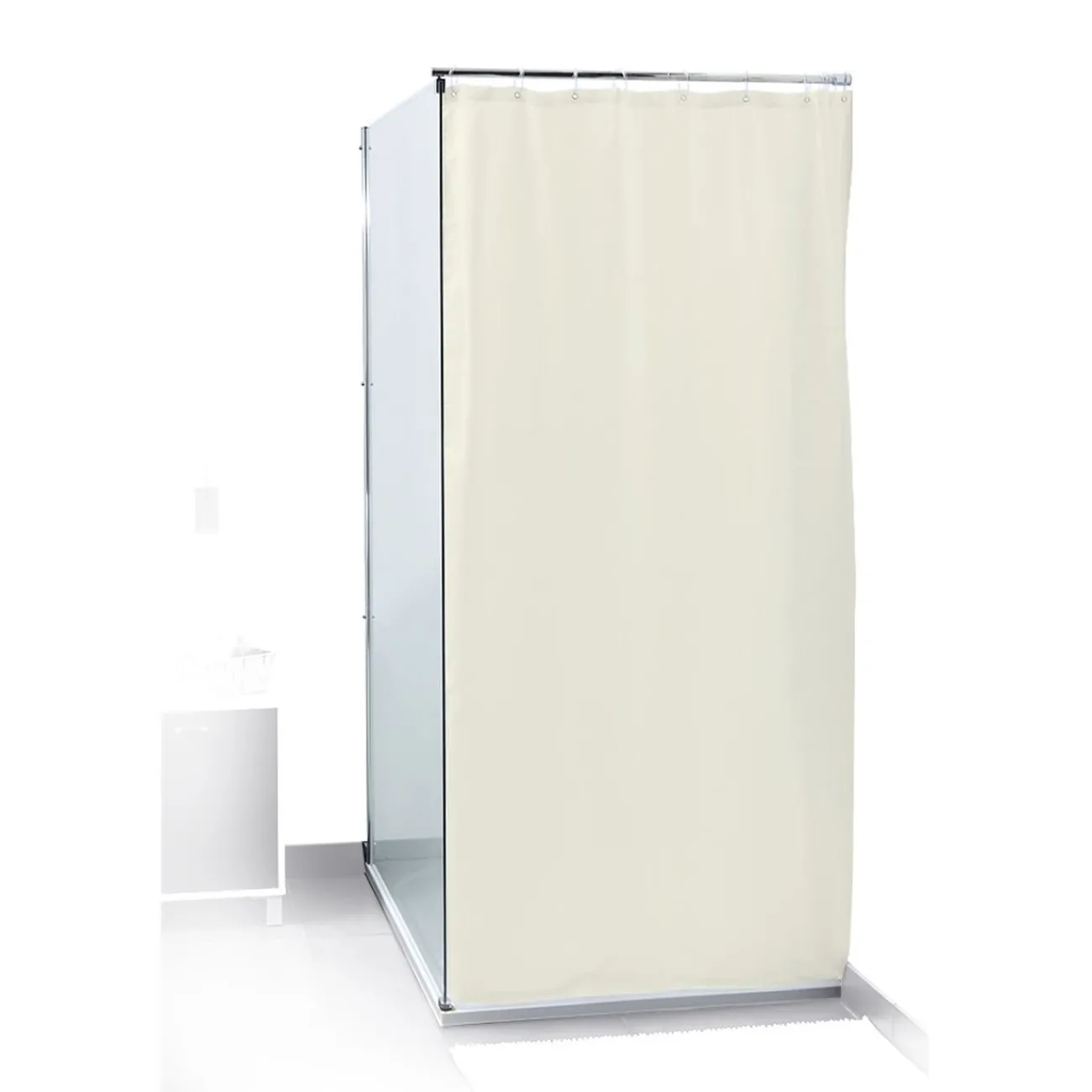 Gifi Equipement Douche^Rideau de douche uni beige 180x200cm