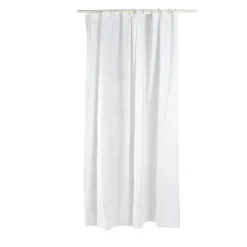 Gifi Equipement Douche^Rideau de douche uni blanc