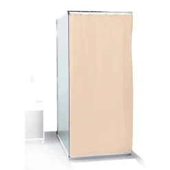 Gifi Equipement Douche^Rideau de douche uni rose 180x200cm