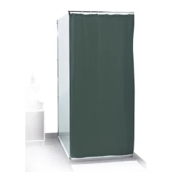 Gifi Equipement Douche^Rideau de douche uni vert foncé 180x200cm 100% polyester