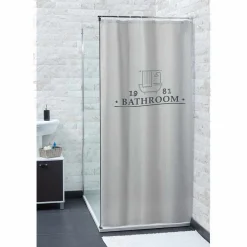 Gifi Equipement Douche^Rideau de douche Urban blanc et noir