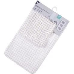 Gifi Equipement Douche^Rideau de douche 180xH200cm avec tapis de bain 75x45cm blanc
