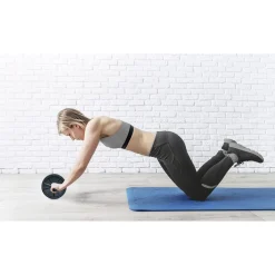 Gifi Bien-Être^Roue abdominale musculation noir Ø18xL25,5cm