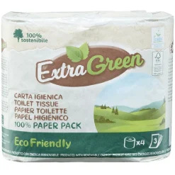 Gifi Bien-Être^Rouleau de papier toilette recyclé Extragreen 3 plis x4