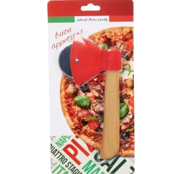 Gifi Roulette à pizza rouge manche bois