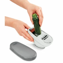 Gifi Râpe Metaltex avec couvercle et 3 lâmes interchangeables