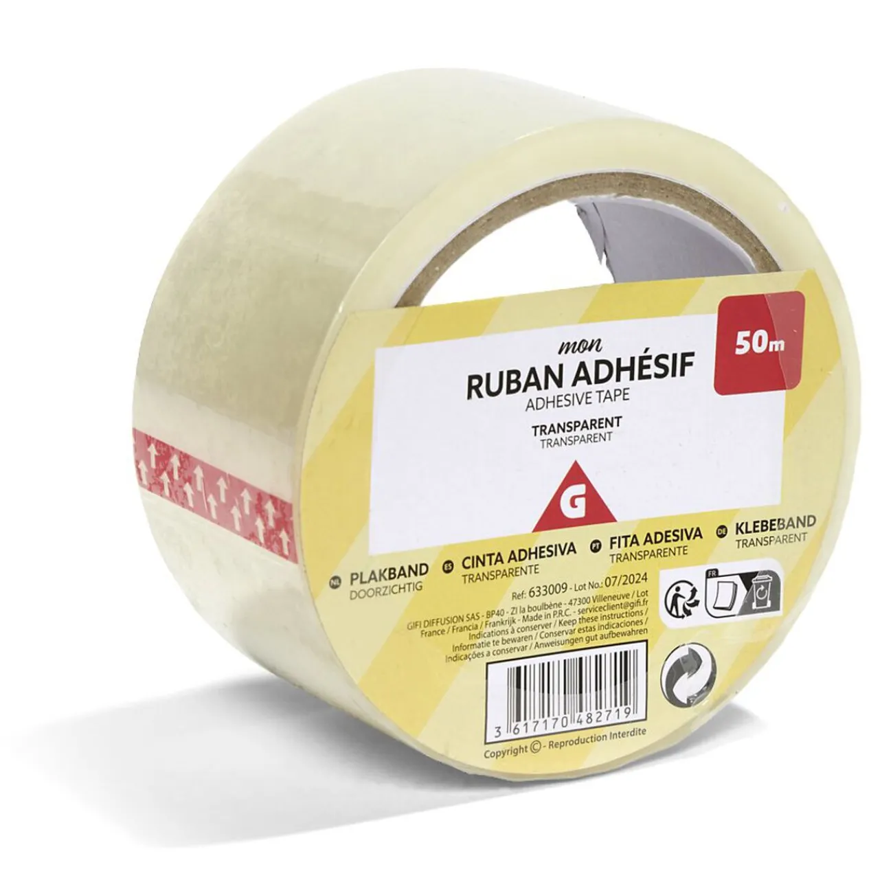 Gifi Colle Et Adhésif^Ruban adhésif transparent 50m