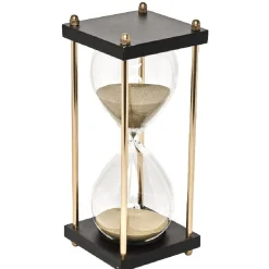 Gifi Sablier transparent noir et doré