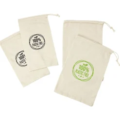 Gifi Sac à vrac en coton réutilisables x4