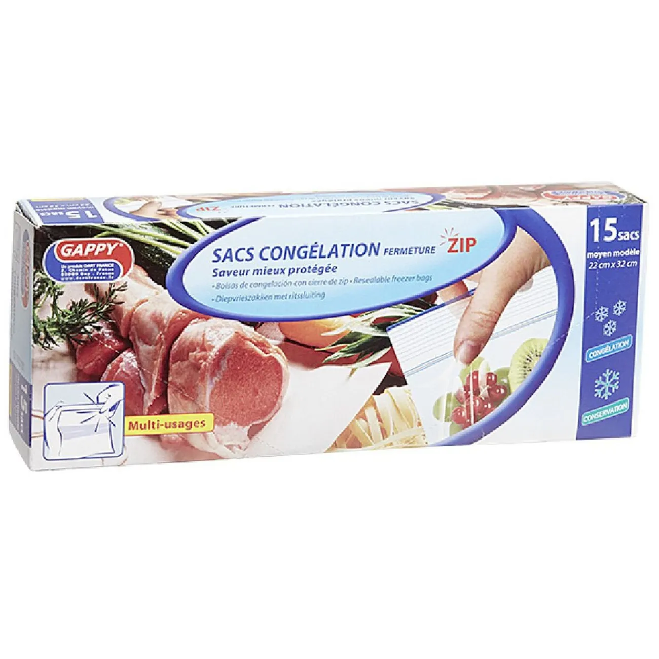 Gifi Sac congélation à fermeture pression moyen modèle x15