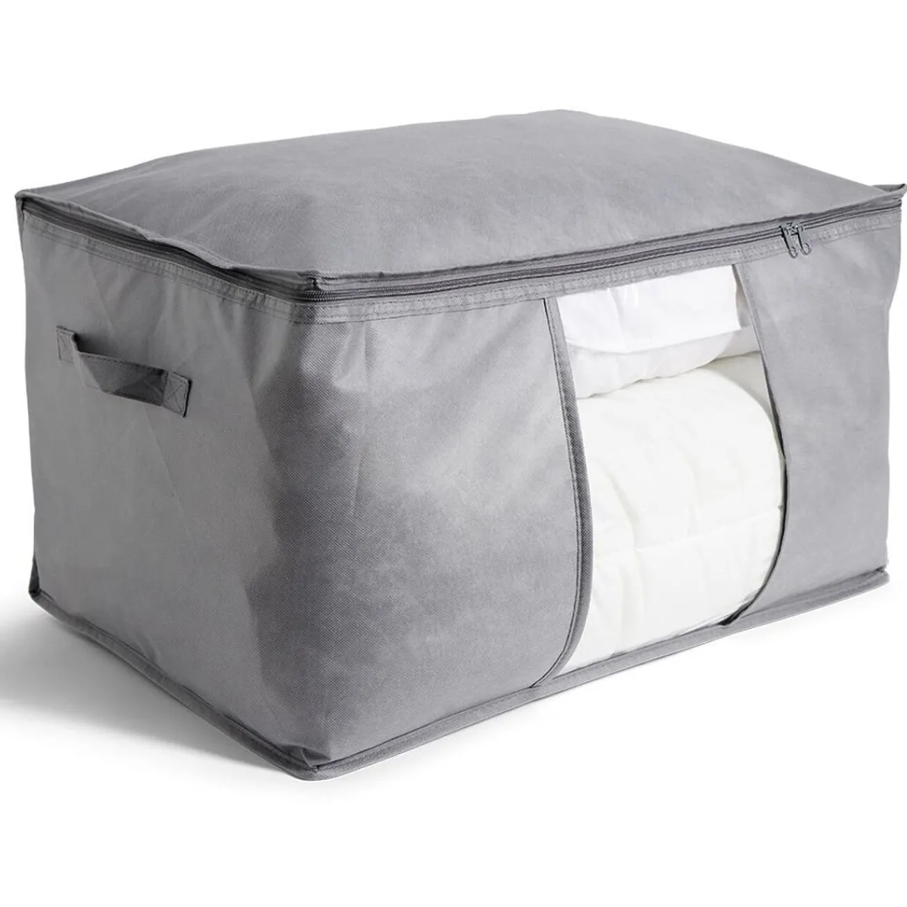 Gifi Entretien Du Linge|Sac de rangement avec poignées et fermeture à glissière 59x40x35cm