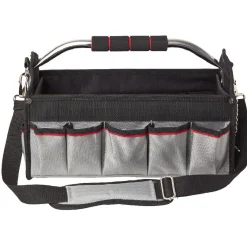 Gifi Aménagement Atelier^Sacoche boîte à outils noire rouge grise