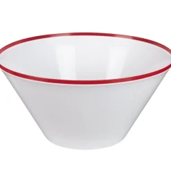 Gifi Saladier blanc bord coloré