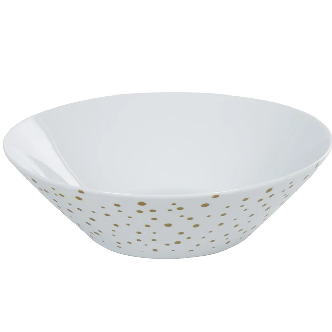 Gifi Saladier blanc pois doré