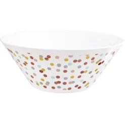 Gifi Saladier en plastique décor pois multicolore
