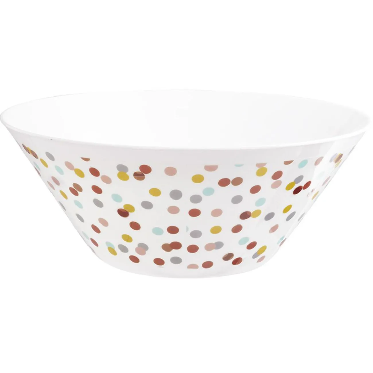 Gifi Saladier en plastique décor pois multicolore