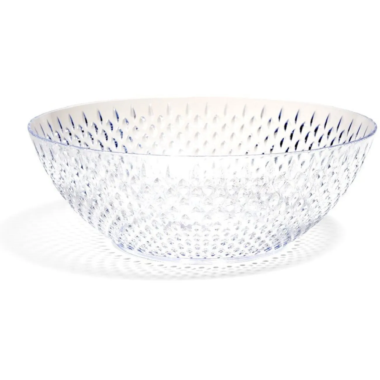 Gifi Saladier en plastique transparent effet martelé