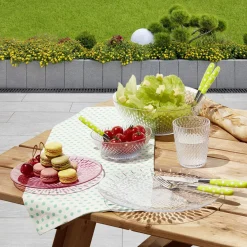 Gifi Saladier en plastique transparent effet martelé