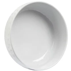 Gifi Saladier en porcelaine design martelé blanc