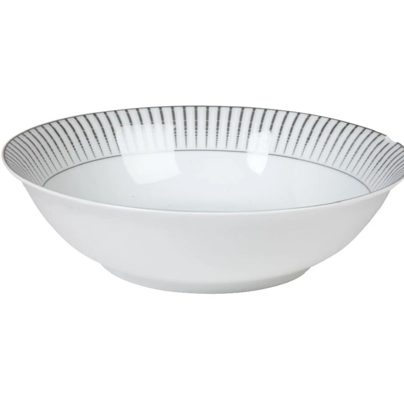 Gifi Saladier en porcelaine motif argenté