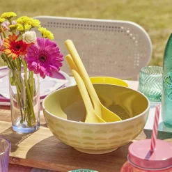 Gifi Saladier faïence à motifs Ø20xH8,5cm