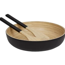 Gifi Saladier noir en bambou forme ronde