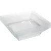 Gifi Saladier plastique carré transparent 22x22xH6,2 cm x12