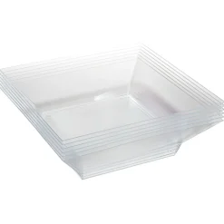 Gifi Saladier plastique carré transparent 22x22xH6,2 cm x12